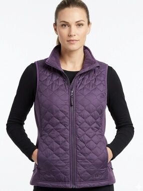 09 L.L.Bean Plum Quilted Lightweight Vest – Size XS | Cozy Layers | Fall Winter
